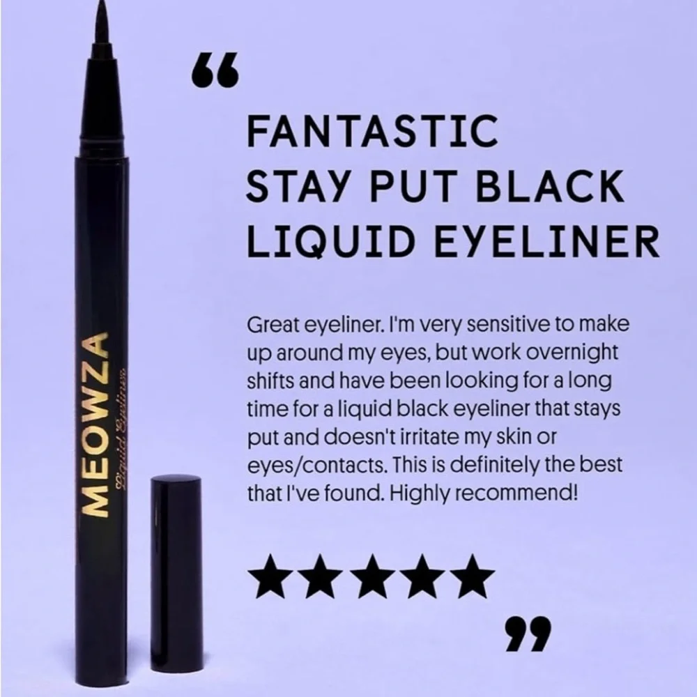 WINKY LUX Meowza Precision Classic Black Felt Tip Liquid Eyeliner